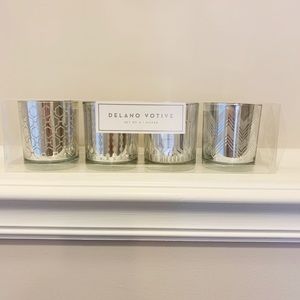Zgallerie Silver Glass Votives-Set of 4